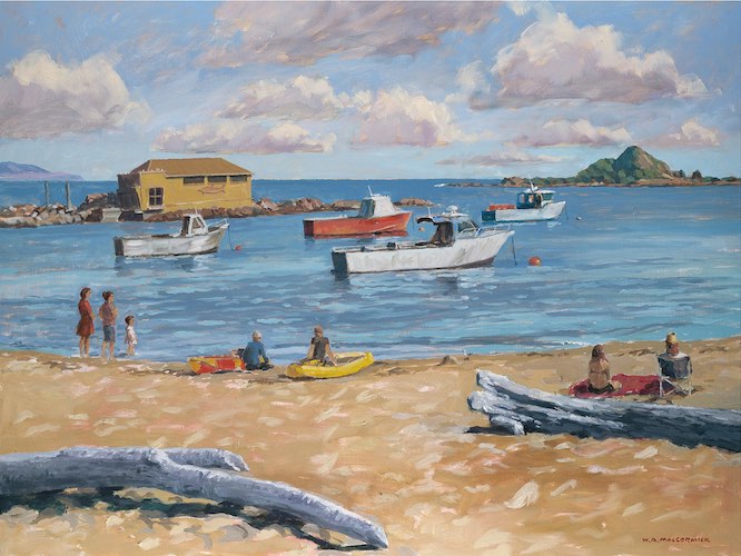 Limited Edition Print of Island Bay, Wellington by W A MacCormick for