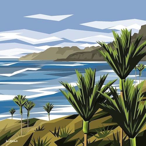 Buy West Coast Nikau canvas print by NZ artist Ira Mitchell
