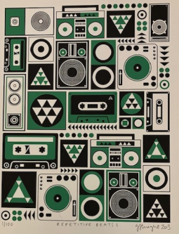 Repetitive Beats 3 (Green) by Greg Straight