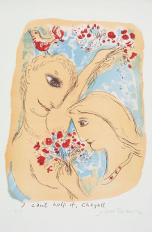 I can't help it Chagall lithograph by Jane Evans