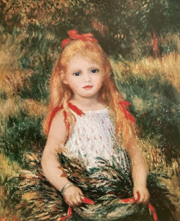 Girl with Sheaf of Corn by Pierre Auguste Renoir