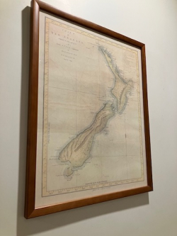 Framed Antique Map of NZ