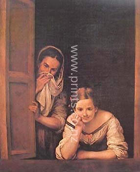Girl & Duena by Bartolomeo Murillo