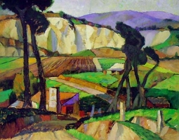 Landscape with Farm Buildings by John Weeks