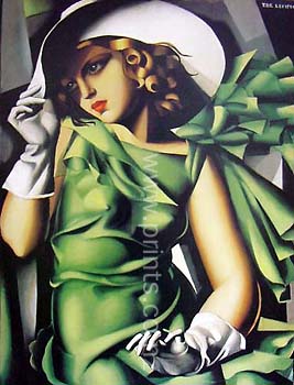 Donna in Green by Tamara De Lempicka: New Zealand Fine Prints