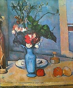 Blue Vase Still Life Print by Paul Cezanne