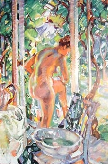 Nude in Doorway by Evelyn Page