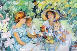 Luncheon under the Ash Tree by Evelyn Page