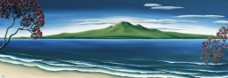 Rangitoto Canvas Art Print by Diana Adams