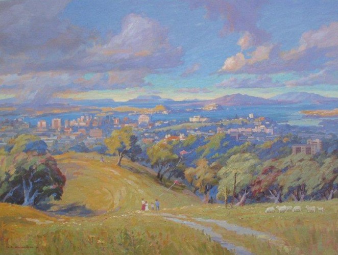 Auckland Print for sale by NZ artist Bill MacCormick