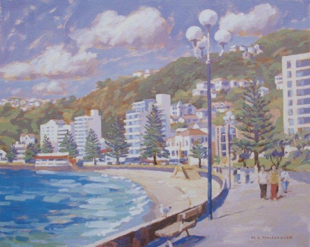 Oriental Bay, Wellington by Bill MacCormick New Zealand Fine Prints