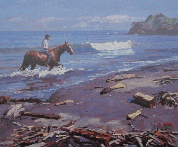 Beach Summer by Bill MacCormick New Zealand Fine Prints