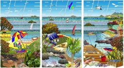 Lost for Words at the Beach Triptych by Cecilia Russell