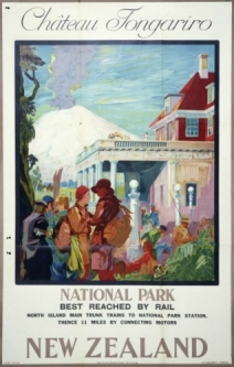 Chateau Tongariro Vintage Poster