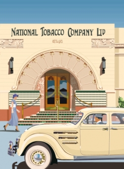 Print of the Art Deco National Tobacco Company Building Napier Rosie Louise and Terry Moyle