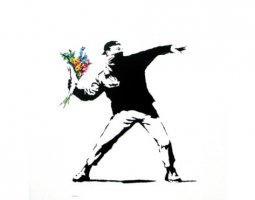 Flower Thrower by  Banksy
