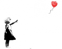 Heart Balloon Girl by  Banksy