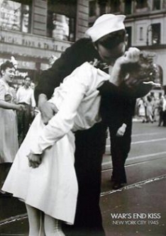 Kissing on VJ Day Poster