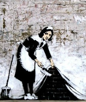 Banksy Canvas Maid
