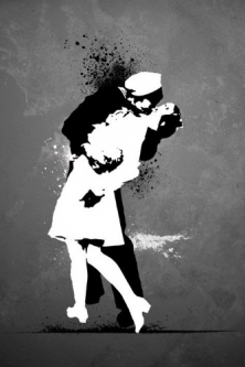 Kissing VJ Day (Graffiti Art)