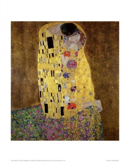 Klimt's The Kiss Print  (Square)