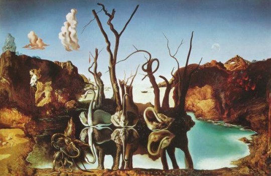 Dali Print "Swans Reflecting Elephants"