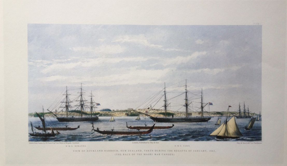 Auckland Harbour Regatta Replica Antique NZ Print