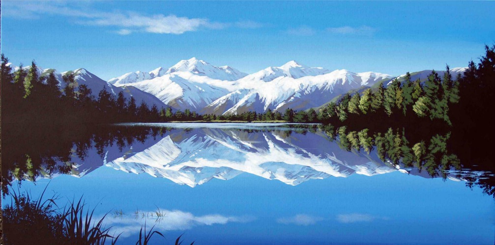 Buy Canvas Art Print “Mirror Lake” by Christchurch artist Linelle