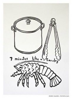 Seven Minutes (Crayfish Print) by Dick Frizzell