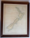 Framed Antique Map of NZ